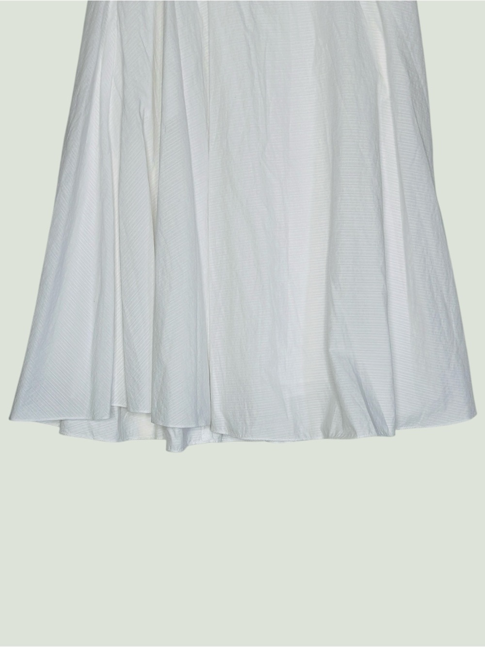 Uniqlo White Flowy Midi Skirt A-Line Swing Skirt Minimalist Summer Skirt Size XS - Picture 5 of 11